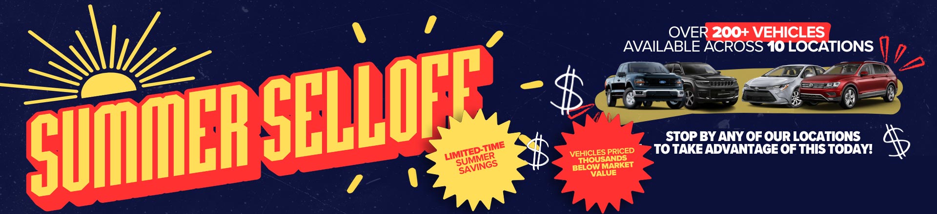 Summer Sell Off Banner